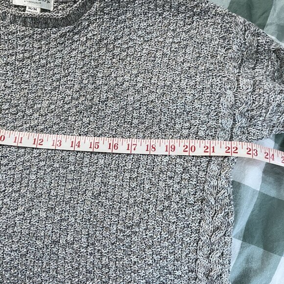 Cotton Country Sweater Womens M Speckled Heathered Knit Oversized Pullover - Picture 5 of 6